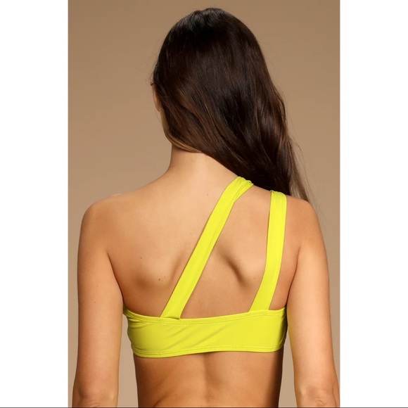 NWOT Lulus Float Along Lime Green Side-Loop Bikini Top & Bottoms Set Small - Picture 5 of 16